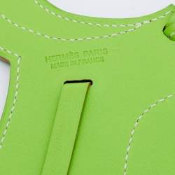 Hermes Green Swift Leather Paddock Selle Bag Charm