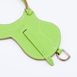 Hermes Green Swift Leather Paddock Selle Bag Charm