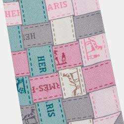 Pre Owned Hermès Multicolor Bolduc Au Carre Silk Twilly
