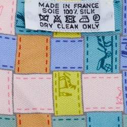 Pre Owned Hermès Multicolor Bolduc Au Carre Silk Twilly