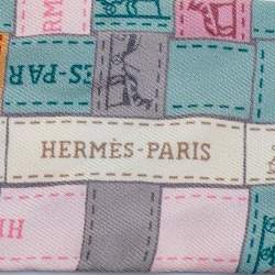 Pre Owned Hermès Multicolor Bolduc Au Carre Silk Twilly
