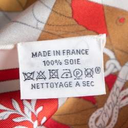 Pre Owned Hermès Rouge Della Cavalleria Silk Scarf