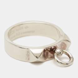 Pre Owned Hermès Sterling Silver Collier De Chien Ring SM