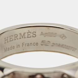 Pre Owned Hermès Sterling Silver Collier De Chien Ring SM