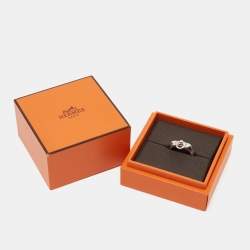Pre Owned Hermès Sterling Silver Collier De Chien Ring SM