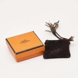 مملوكة مسبقًا Hermès Mini Pop H Blue Lacquered Gold Plated Stud Earrings