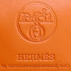 Pre Owned Hermes Orange Milo Lambskin & Swift Leather Bag Charm