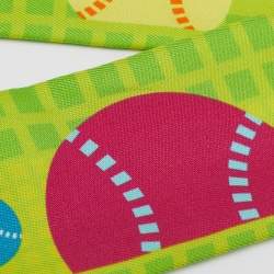 Pre Owned Hermes Green Balles de Tennis Silk Twilly