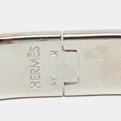 Hermes Clic H Purple Enamel Palladium Plated Bracelet 