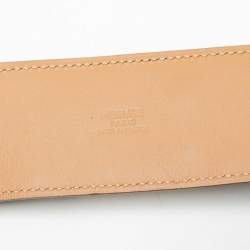 Pre Owned Hermes Noir Chamonix Leather Palladium Plated Collier de Chien Belt 90 CM