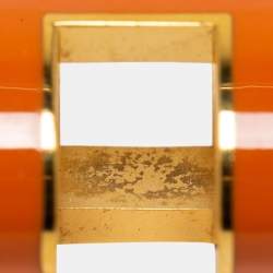Hermès Orange Lacquer Gold Plated Pop H Pendant