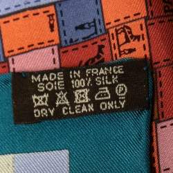 Pre Owned Hermès Multicolor Bolduc au Carre Silk Scarf