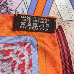 Pre Owned Hermes Multicolor Flanerie A Versailles Printed Silk Square Scarf