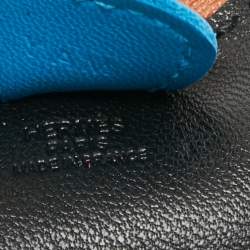 Pre Owned Hermès Black/Gold/Bleu Zanzibar Grigri Rodeo Bag Charm PM 