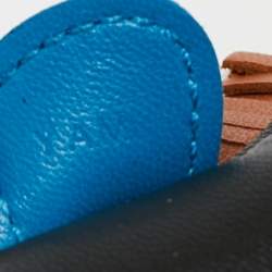 Pre Owned Hermès Black/Gold/Bleu Zanzibar Grigri Rodeo Bag Charm PM 