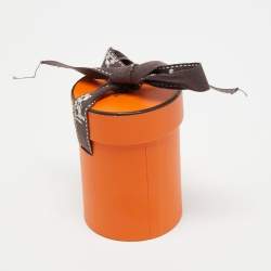 Pre Owned Hermès Orange Couvertures Et Tenues Maxi Slim Twilly