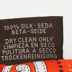 Pre Owned Hermès Orange Couvertures Et Tenues Maxi Slim Twilly