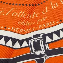 Pre Owned Hermès Orange Couvertures Et Tenues Maxi Slim Twilly
