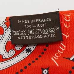 Pre Owned Hermès Orange Couvertures Et Tenues Maxi Slim Twilly