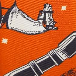 Pre Owned Hermès Orange Couvertures Et Tenues Maxi Slim Twilly