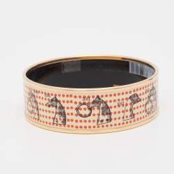 Hermès Orange Manufacture de Boucleries Bangle Bracelet