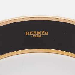 Hermès Orange Manufacture de Boucleries Bangle Bracelet