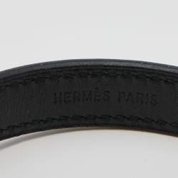 Hermès Black Leather Interchangeable Looping Wrap Bracelet