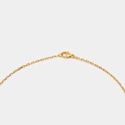 Pre Owned Hermès Pop H Pink Lacquered Gold Plated Pendant Necklace