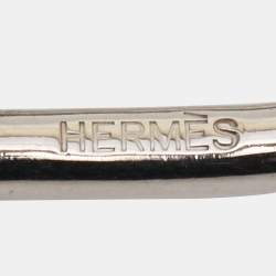 Hermes Cadena Heart Silver Tone Lock Bag Charm