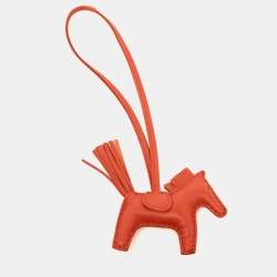Hermes Cuivre Milo Leather Rodeo Bag Charm PM