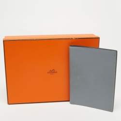 Hermes Bleu Lin Epsom Leather Globe Trotter Agenda Cover