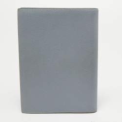Hermes Bleu Lin Epsom Leather Globe Trotter Agenda Cover