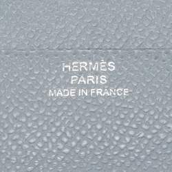 Hermes Bleu Lin Epsom Leather Globe Trotter Agenda Cover