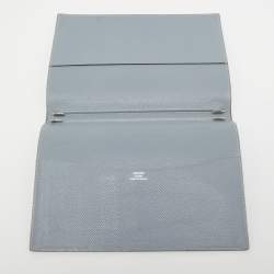 Hermes Bleu Lin Epsom Leather Globe Trotter Agenda Cover