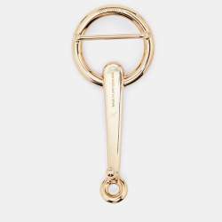 Pre Owned Hermes Mors Gold Plated Horsebit Anchor Belt Buckle