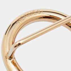 Pre Owned Hermes Mors Gold Plated Horsebit Anchor Belt Buckle