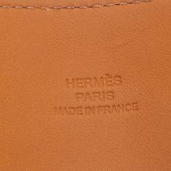 Pre Owned Hermès Red Leather Collier de Chien Cuff Bracelet S