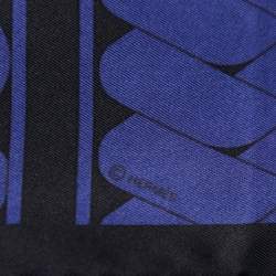 Hermes Navy Blue & Black Clic C'est Noue Printed Silk Square Scarf