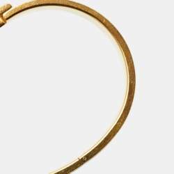 Hermes Clic H Orange Enamel Gold Plated Narrow Bracelet
