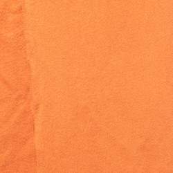 Pre Owned Hermes Vintage Orange Cashmere Wool Fringe Stole