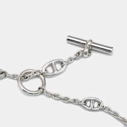Hermes Farandole Sterling Silver Long Toggle Necklace