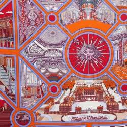 Hermes Multicolor Flanerie A Versailles Printed Silk Square Scarf