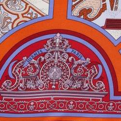 Hermes Multicolor Flanerie A Versailles Printed Silk Square Scarf