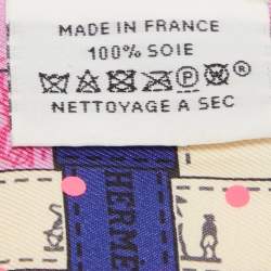 Pre Owned Hermès Multicolor Bolduc Au Carre Silk Twilly