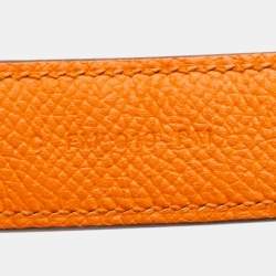 Hermes Apricot/Rose Azalee/Gold Epsom Leather Tressage De Cuir Bag Strap