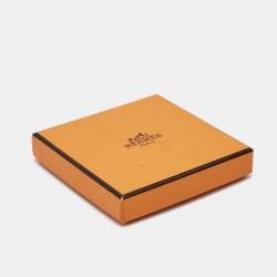Hermes Clic H White Enamel Gold Plated Narrow Bracelet