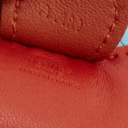 Hermes Capucine/Celeste/Cornaline Leather Rodeo Grigri Bag Charm PM
