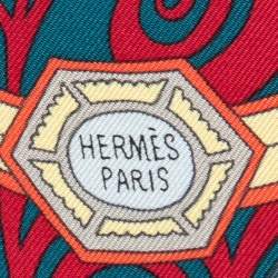 Hermes Multicolor Les Tresors D'un Artiste Printed Silk Square Scarf