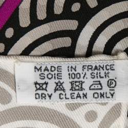 Hermes Multicolor Bateau Fleuri Silk Square Scarf
