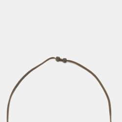 Pre Owned Hermes Green Horn & Lacquer Lift Pendant Necklace